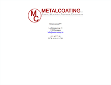 Tablet Screenshot of metalcoating.be